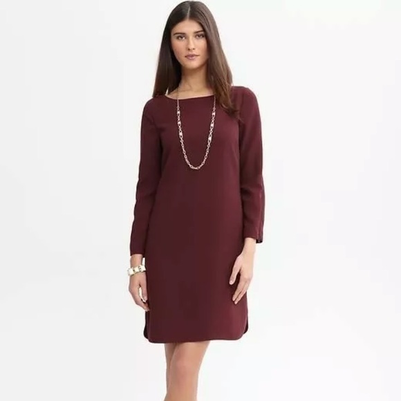 Banana Republic Dresses & Skirts - Banana Republic Burgundy Shift Dress